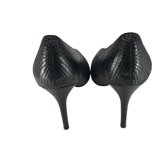 Marc Fisher Womens Pump Black Snakeskin Pointed Toe Heels Size 8M - Picture 4 of 8